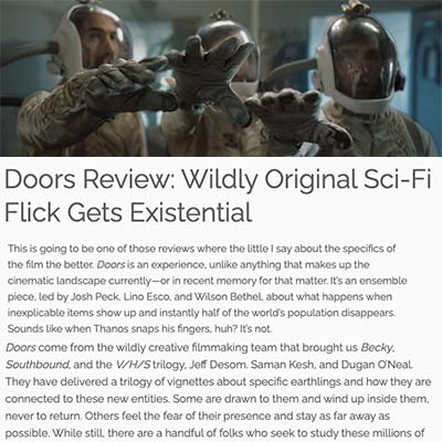 Doors Review: Wildly Original Sci-Fi Flick Gets Existential